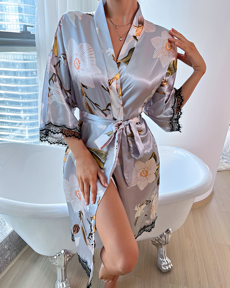 Spinning Silk Printed Robe