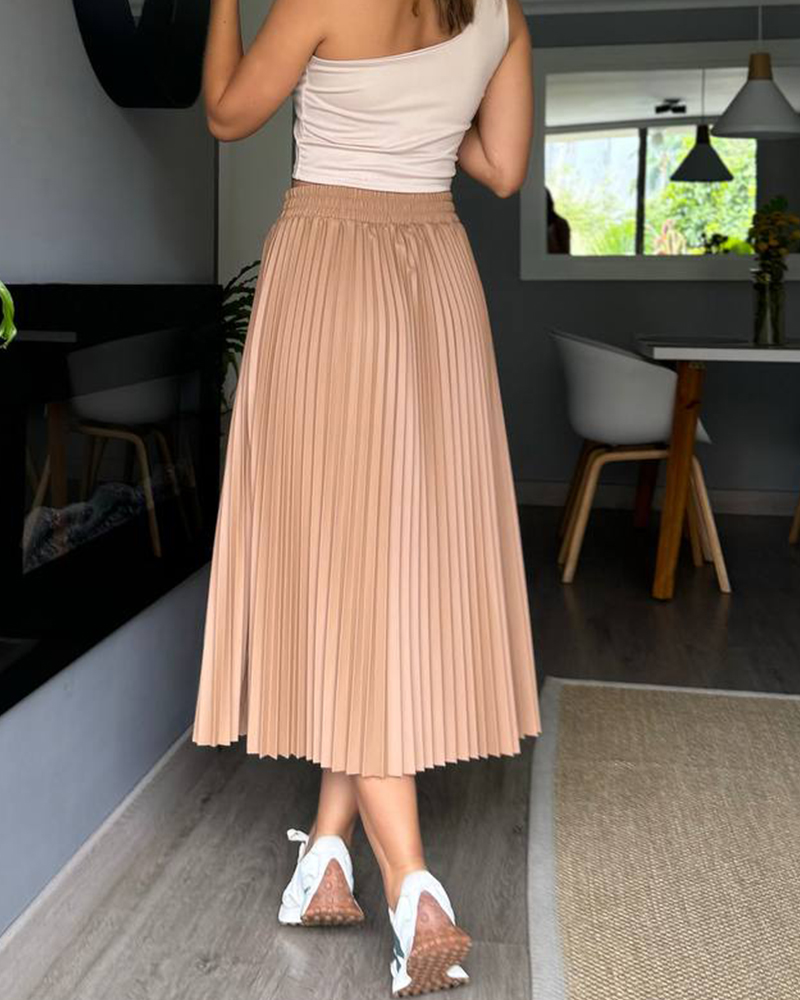 Autumn And Winter Slim Pleated Skirt