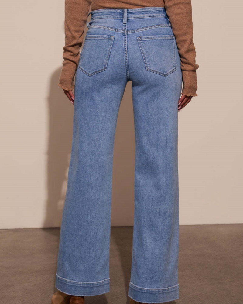 Astylish Women's Wide Leg Jeans High Waisted Stretchy Straight Leg Jeans Loose Trendy Denim Pants with Pocket