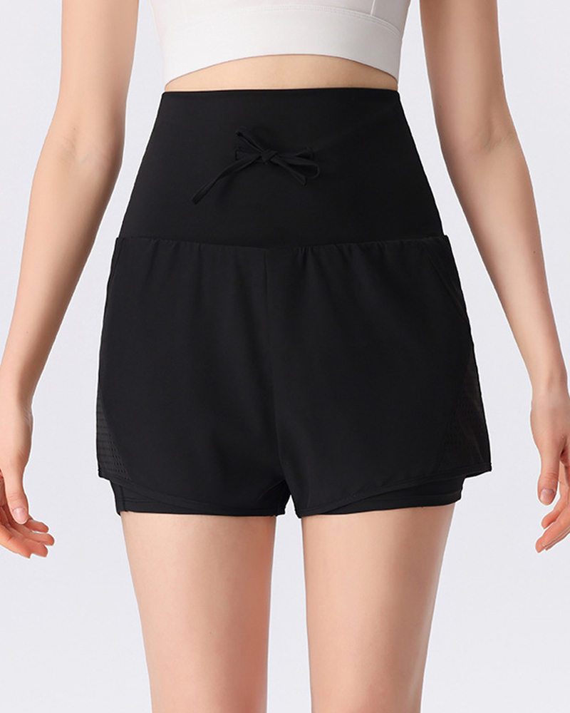 Tummy-Control Waist Yoga Shorts