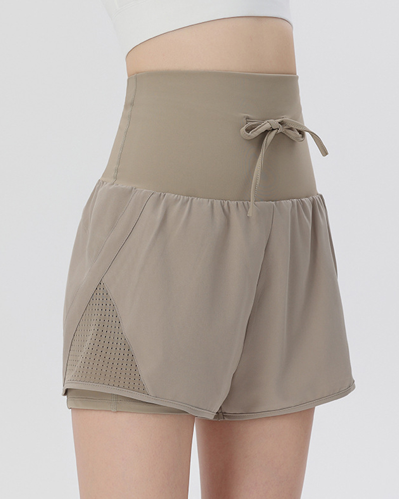 Tummy-Control Waist Yoga Shorts