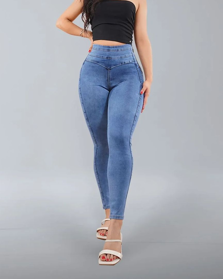 High Rise Skinny Peach Hip High Waist Jeans