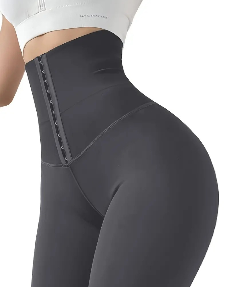 Buttoned Sports Slimming Pants Hip Lift Waist Pants