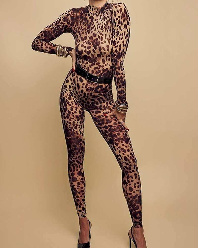 Leopard Print Sexy Jumpsuit