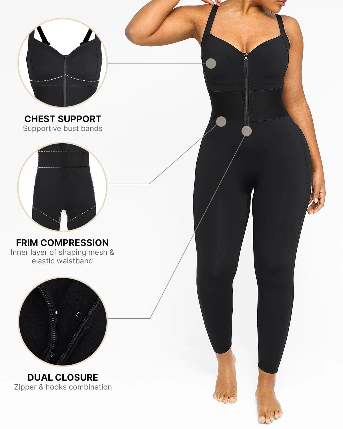 Waistband Shaping Jumpsuit
