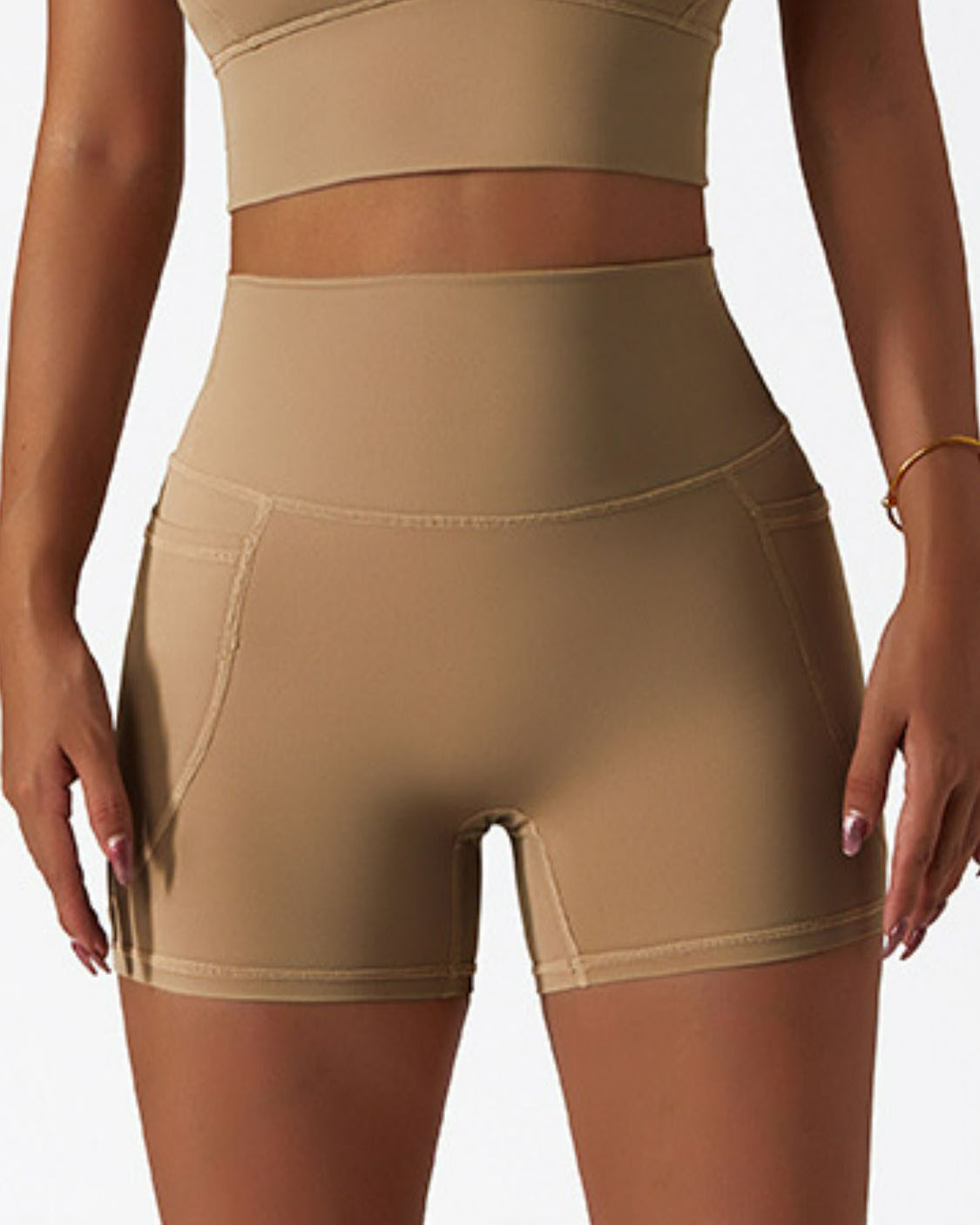 Quick-Dry Biker Shorts with Pockets